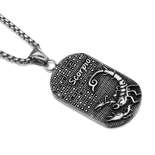 Titanium Stainless Steel Zodiac Signs Necklace for Men Unique Gifts for Men