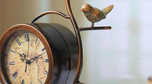Vintage Birds Double Sided Desktop Clock Unique Home Decor Accessories