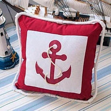 Anchor Pattern Nautical Style Cotton Stuffed Cushions Nautical Home Decor