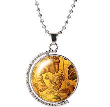**FREE** Rotating Glass Dome Old World Map Necklace