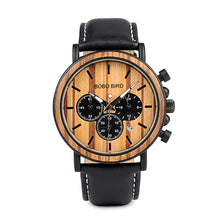 Wood and Stainless Steel Men's Watch in Wooden Box Gifts for Him