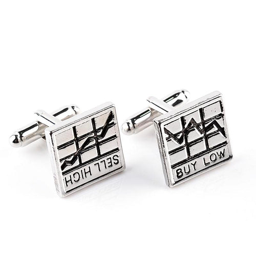 Novelty Stock Market Graph Cufflinks Unique Gifts for Men