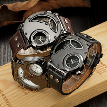 Leather Strap Quartz Men's Watch Gifts for Him