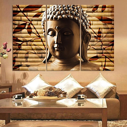 3pcs Buddha Canvas Wall Art