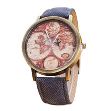 Vintage Travel World Map Watch Unisex Gifts for Travelers