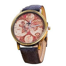 Vintage Travel World Map Watch Unisex Gifts for Travelers