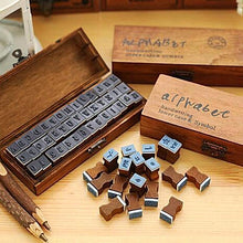 Vintage Wooden Handwriting Alphabet Rubber Stamp Set Unique Gifts