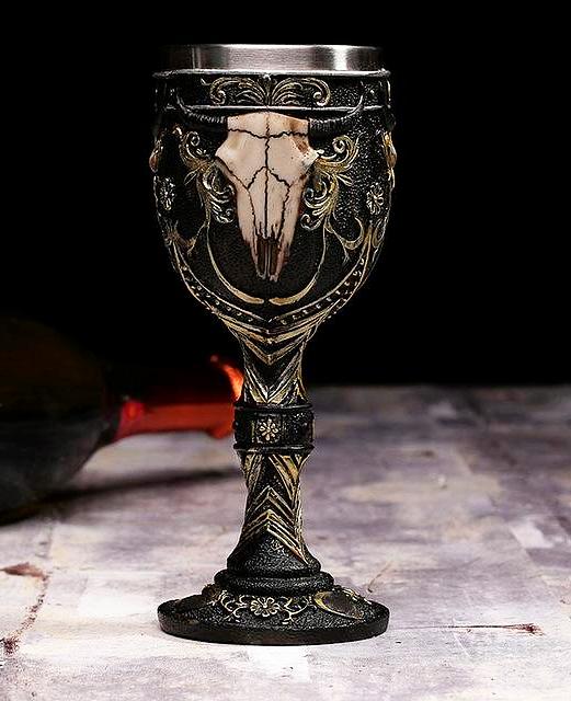 Vintage Stainless Steel Hand Skeleton Wine Goblet Gift for Wine Lovers