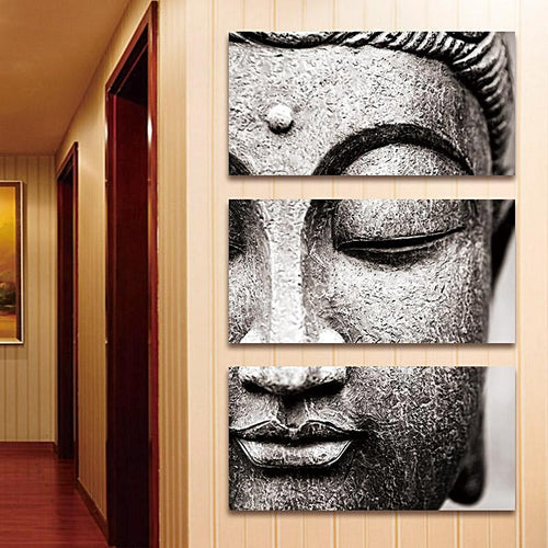 3 Panel Buddha Canvas Wall Art Unique Home Decor Gifts
