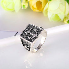 Vintage Square Anchor Ring For Men Gifts for Men Nautical Jewelry