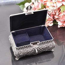 Vintage Flower Pattern Trinket Jewellery Box