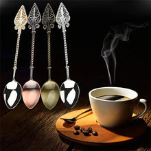 Vintage Flower Leaf Design Coffee/Tea Dessert Spoons