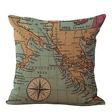 Vintage Map Cushion Covers Home Decor Gifts