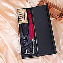 Antique Feather Quill Pen Calligraphy Gift Set