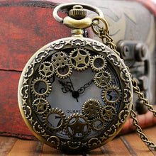 Vintage Bronze Steampunk Pocket Watch Necklace Unique Watches Unique Gifts for Women