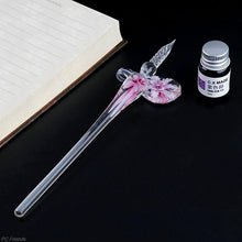 Handmade Floral Glass Dip Pen Gift Set - Calligraphy Gift Sets for Calligraphers