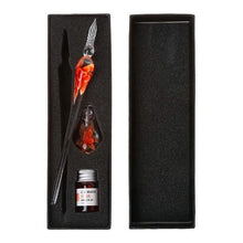 Handmade Floral Glass Dip Pen Gift Set - Calligraphy Gift Sets for Calligraphers