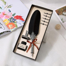 Vintage Calligraphy Gift Set - Feather Pen Set - Fountain pen set - Calligraphy gifts - Gifts for writers - Vintage Gifts -Gifts for Calligraphers