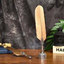 Vintage Feather pen set - Quill pen set - Calligraphy Gifts - Calligraphy Gift Set - Gifts for Calligraphers